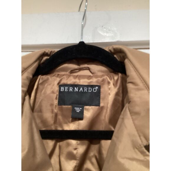 Bernardo Overcoat Women XS Brown Ecoplume Lightweight Polyester Double  Breast - Picture 3 of 5